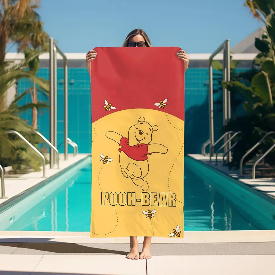 Large Bath Towel W-Winnie the Poohes Beach Towels Bathroom Sauna Spa For Home Personal Care Accessories Quick Drying Gym Set