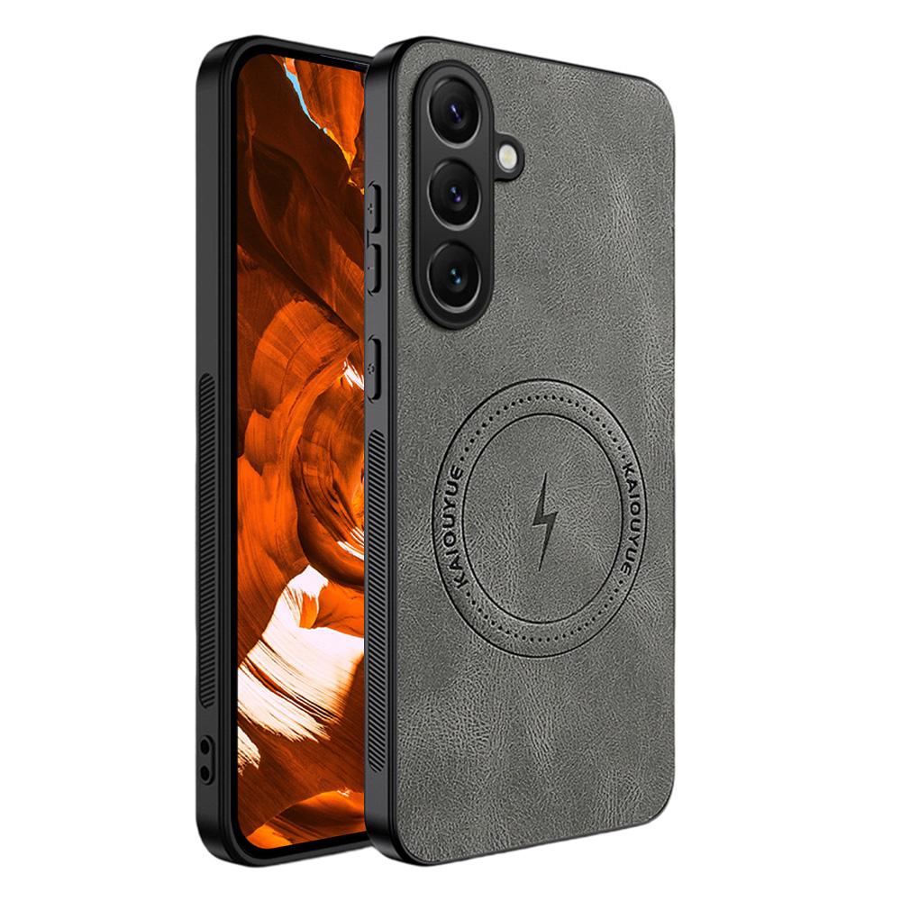 For Samsung Galaxy A36 5G Magnetic Case Nappa Texture PU Leather TPU Phone Back Cover