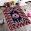 Traditional Ethnic Ornament Print Area Rug, Non-Slip Soft Floor Mat for Living Room Bedroom Home Decor Carpet