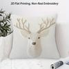1 Stück Minimalistischer Nordischer Hirsch Kissenbezug, 2D Zweiseitiger Druck Weiche Polyester Kissenhülle Für Zuhause Sofa Schlafzimmer Auto Dekoration
