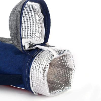 2L Tragbare Oxford-Stoff Runde Isolierte Flaschenkühltaschen Campingzubehör Isolierte Wasserflaschentasche