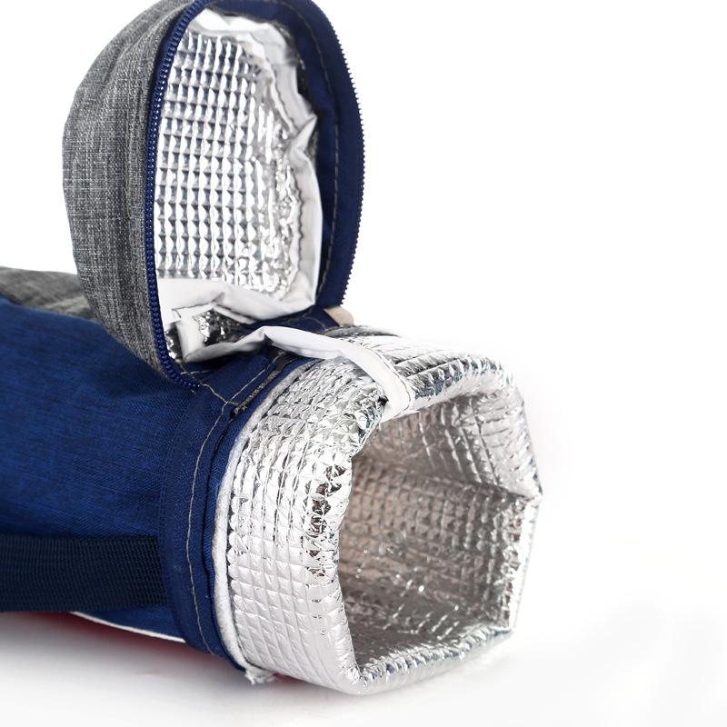 2L Portable Oxford Cloth Circular Insulated Bottle Cooler Bags Camping Accessories Insulated Water Bottle Bag