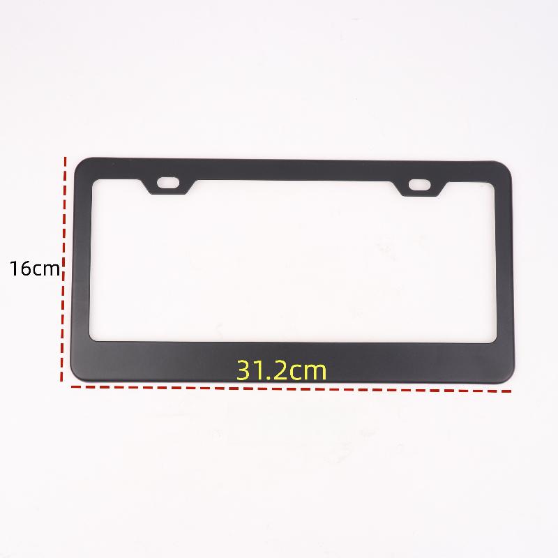 1 Set American Auto Accessory Universal Stainless Steel License Plate Frame Black Bracket Number Plate TAG Cover For Front Rear