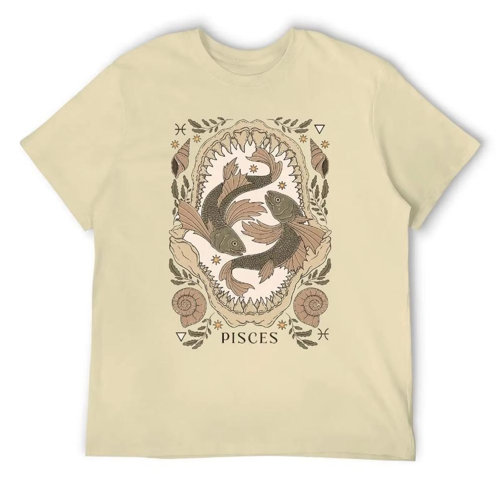 Fresh Pisces Twelve Constellation (12) T-shirt  Move T-shirts Casual Graphic Funny Novelty Leisure USA Size