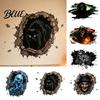 Halloween Wall Decals for Home Decoration 3D Decal Breakout Illusion Sticker with Skull Ghost Spooky Party Backgrounds Room Decor Party Peel
