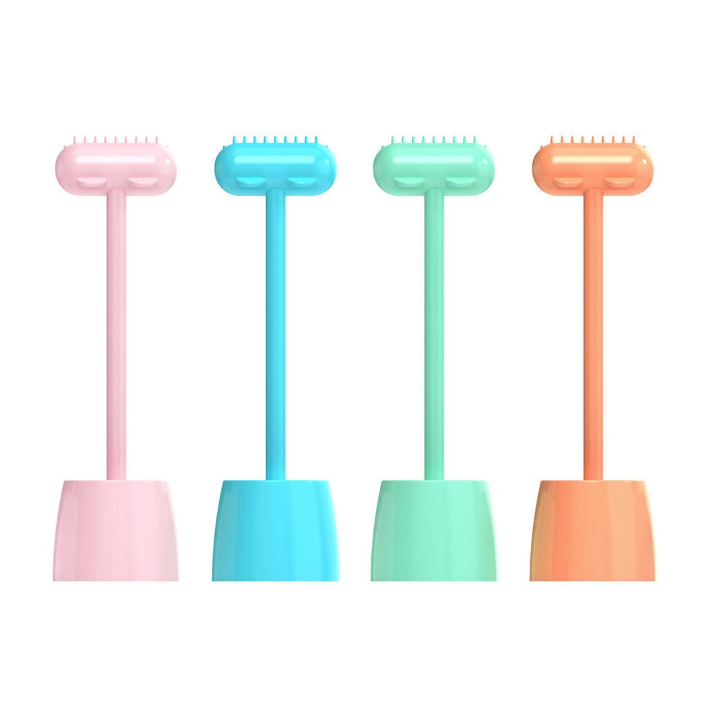 Cat Grooming Massage Combs for Short Long Furry Cat Interactive Toy Cat Supplies Remover Floating Hair Multicolored