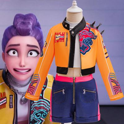 Neue koreanische Welle K-POP Hexenjägerin Girlgroup Cosplay Anzug Rumi Cosplay Gleicher Bühnenauftritt Anzug Set