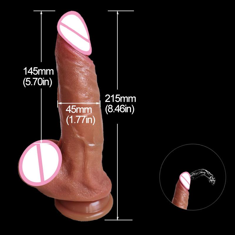 Huge Ejaculating Penis Spray Water Dildo Soft Realistic Strap-on Squirting G-Spot Anal Prostate Play Sex Toys for Women Vagina