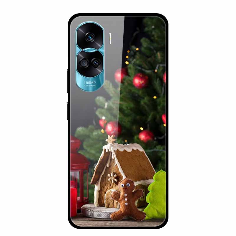 For Honor 90 Lite Case Honor90 Pro 5G Wolf Cats Tempered Glass Hard Covers for HuaWei HONOR 90 Pro 90Lite Protective Luxury Capa