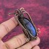 Labradorite Gemstone Pendant Handmade Copper Wire Wrapped Pendant Decent Jewelry