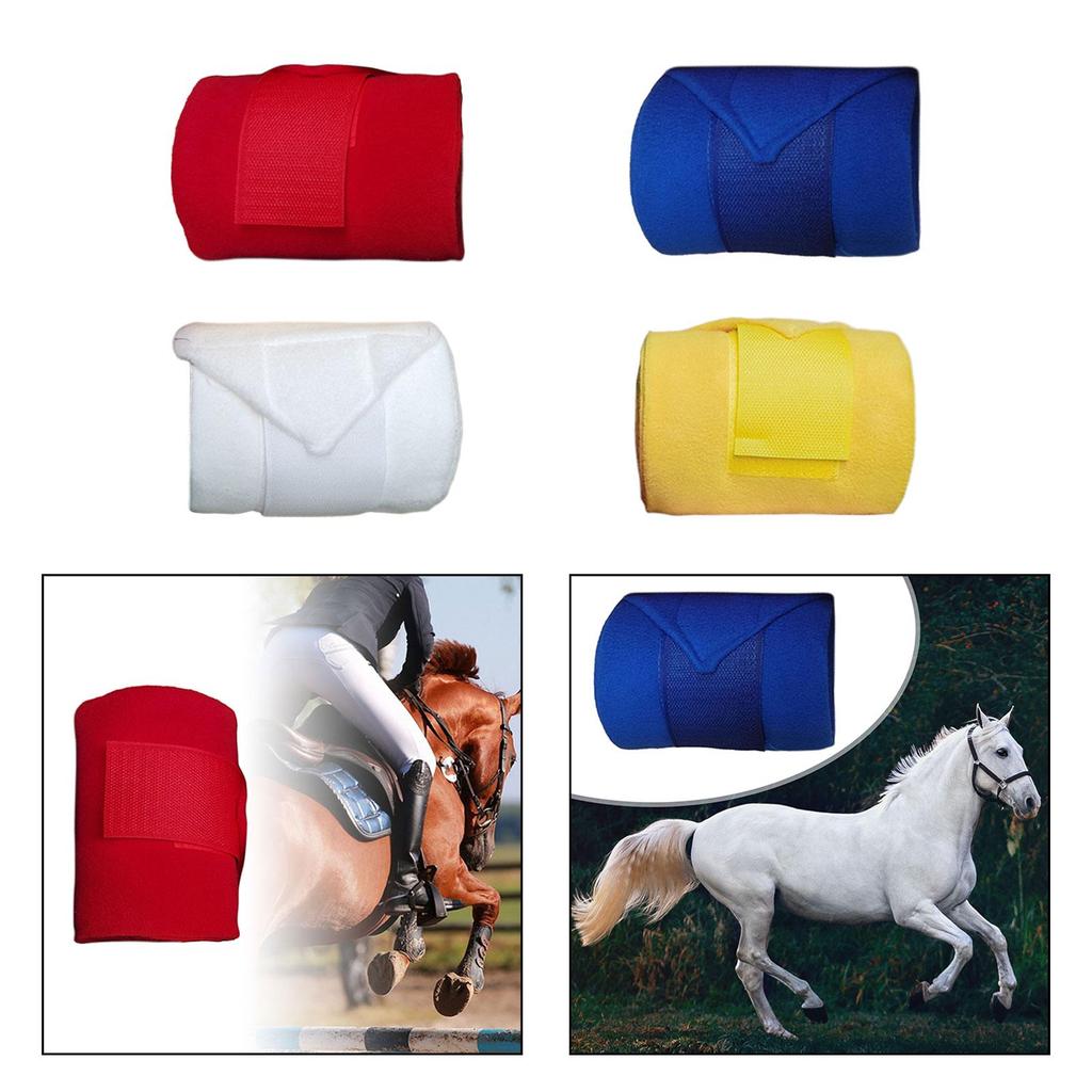 4x Horse Leg Wraps Thick Equine Polo Wraps for Equestrian Equipment Training