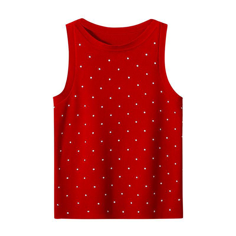 Yellow Polka Dot Sleeveless Camisole Top - Women s Chic Summer Korean Style Fashion Small
