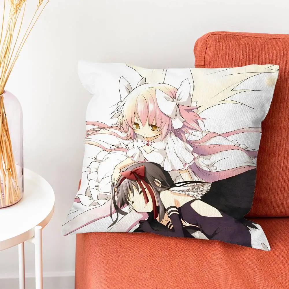 Puella Magi Madoka Magica Pillow Case Pillow Case Living Room Sofa Cushion Cover Suitable For Home Bedroom Room Decoration