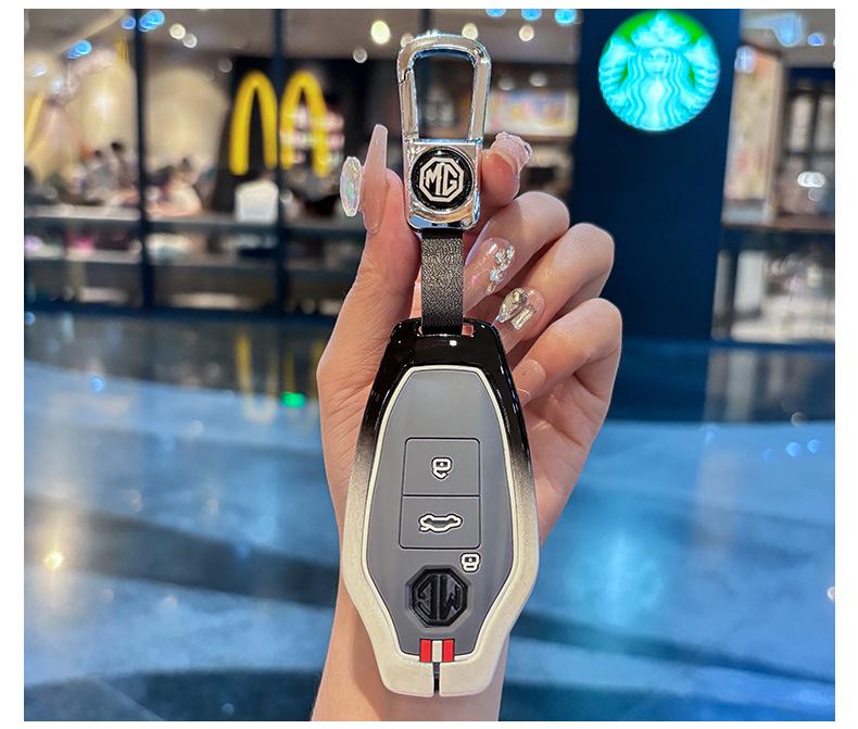MG6 Key Case - Compatible with 2017-2020 MG6 and MG ZS Models, High-End Metal Shell for Men.