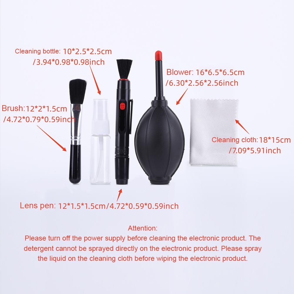 Professional Camera Cleaning Kit Air Blower/Swabs/Cleaning Cloth/Cleaning Brush for DSLR Cameras Computer and Smartphone Lens