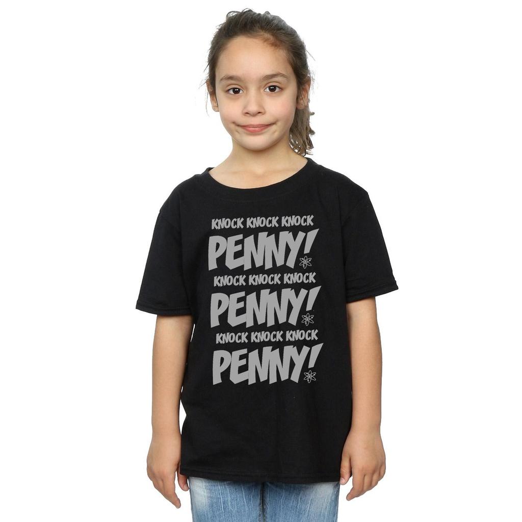The Big Bang Theory Girls Sheldon Knock Knock Penny Cotton T-Shirt