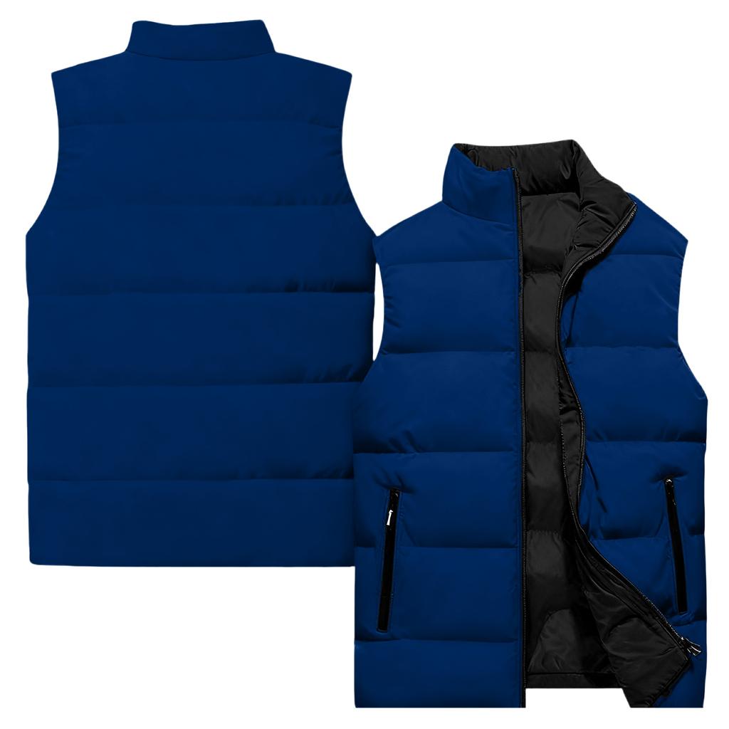 Ladies' Casual And Fashionable Sleeveless Vest Solid Color Cotton Jacket