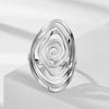 Adjustable Spiral Rings for Women Stainless Steel Twist Exaggerated Geometric Swirl Ring Punk Jewelry Birthday Gift