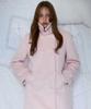 Rosefranz Two-Button Wool Half Coat [Pink]