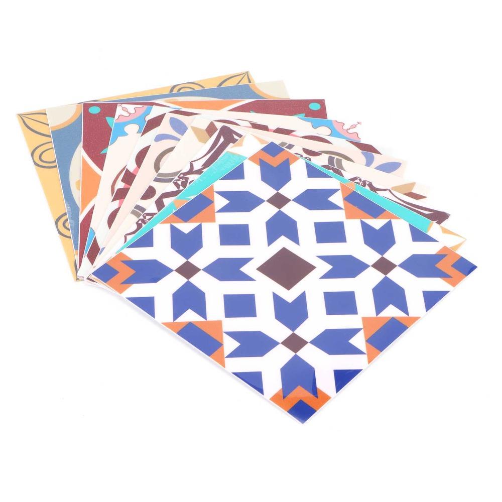 Oil Proof Ceramic Tile Stickers Waterproof Wall Art Stickers Peel and Stick Tile  Bathroom Wall