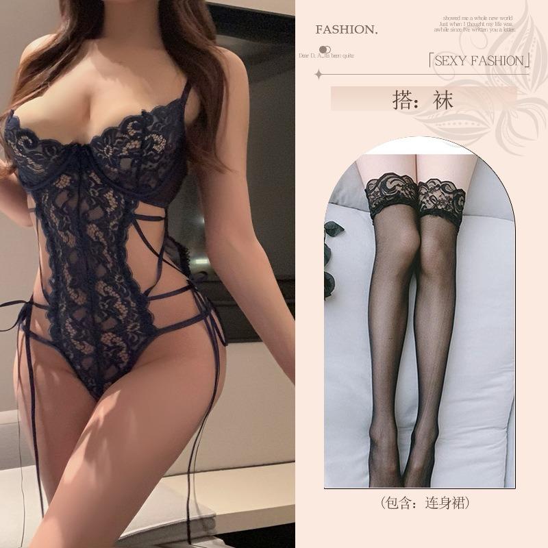 Sexy lingerie fun female abstinence sexy one-piece pajamas hip skirt qn mood couple love fun products