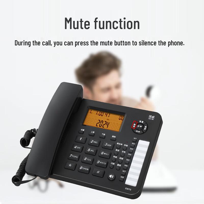 Telefono IP da scrivania Guowei GW70 con display a colori da 3,2 pollici (Versione NC)