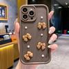 Korean 3D Bowknot Pearl Silicone Phone Case For iPhone 17 Air 16 Pro 15 14 13 12 11 Pro Max 16E 7 8 Plus Shockproof Soft Cover