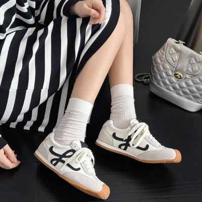 Leather Retro Women's Spring New Versatile Casual Ballet Running Sports Shoes