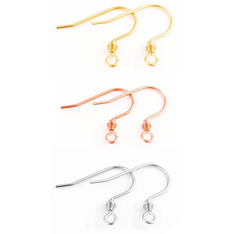 20-50 Stück Rosegold Farbe Edelstahl Ohrhaken Ohrringverschlüsse Schmuckzubehör DIY Ohrringdrähte Für Schmuckherstellung Zubehör
