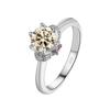 Bague Ringen Mosang Diamond Ring With Six Claws For Women With Eight Hearts And Eight Arrows Moissanite Classic