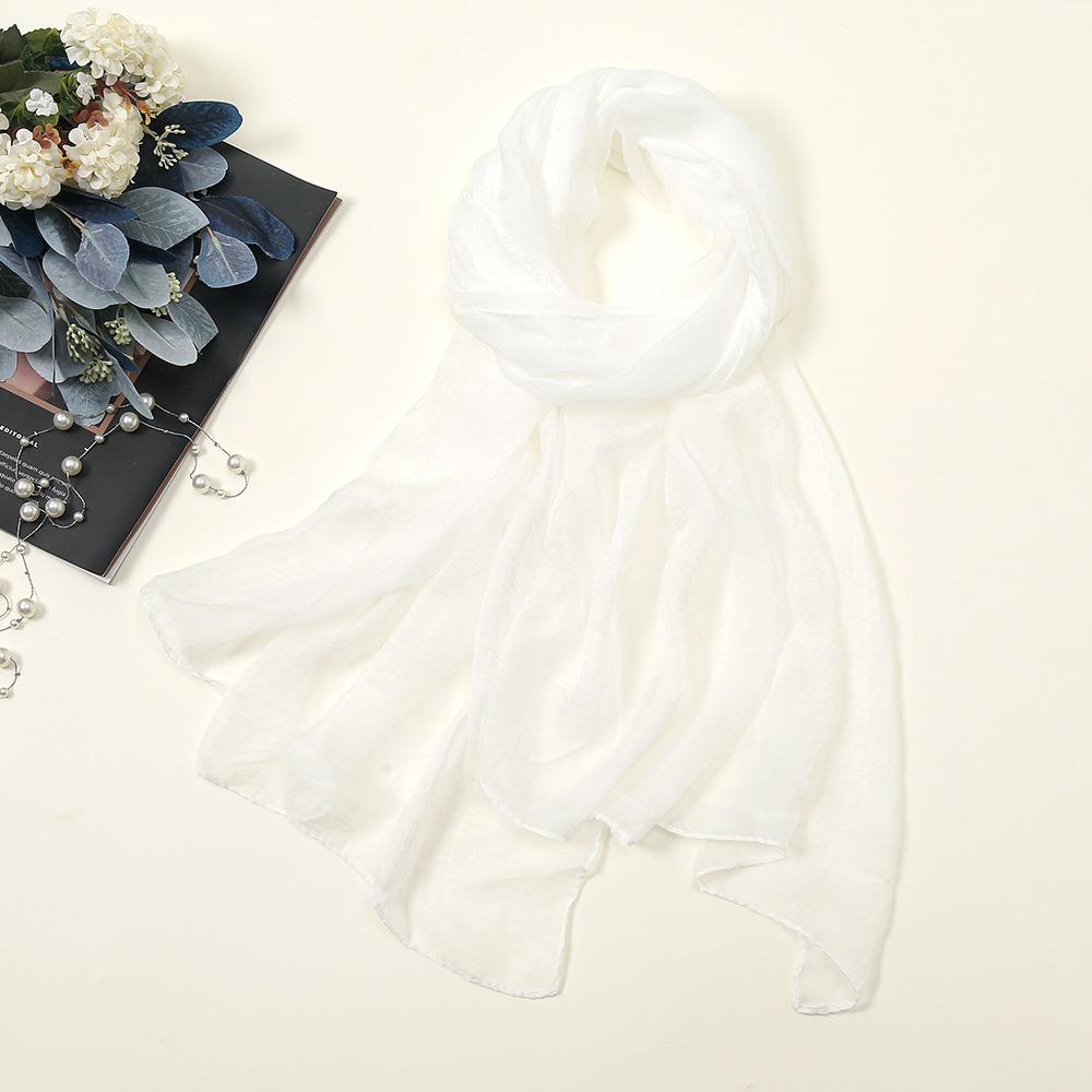 Eșarfă Chiffon Culoare Solidă 70*170cm Șaluri Pelerină Protecție Solară Plajă Eșarfe de Cap Multifuncționale Moi Eșarfă Subțire Simplă Bandană