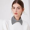 Modern Black White Striped Faux Collar Insert Detachable Collar False Lapel Blouse Collar False Collar Fashion Statement