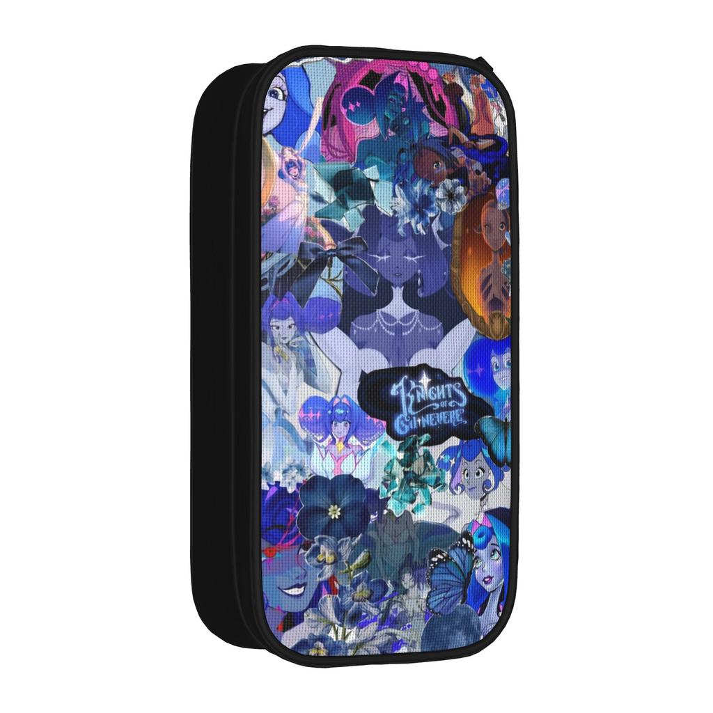 Large-capacity Pen Box K-Knights Of Guinevere School Supplies  Double Layer Pen Case Girl Make Up Bag Amazing Gift