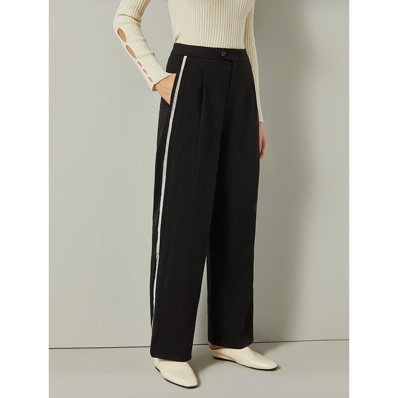 ELLE Women's High-Waisted Wide-Leg Casual Pants