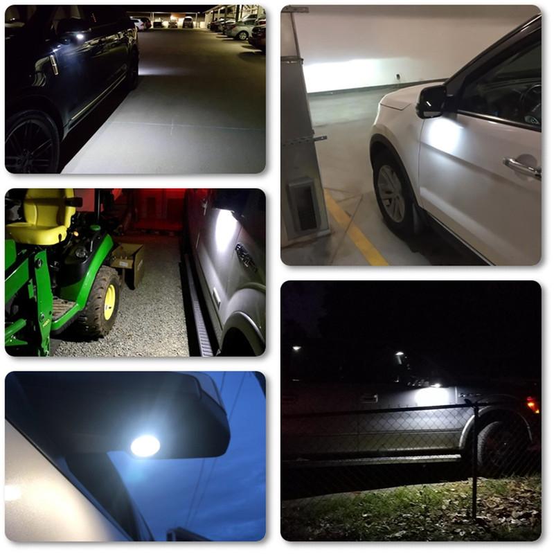 Neues 2-teiliges LED-Unterseiten-Spiegel-Bodenlicht für Ford Edge Fusion Flex Explorer Mondeo Taurus F-150 Expedition