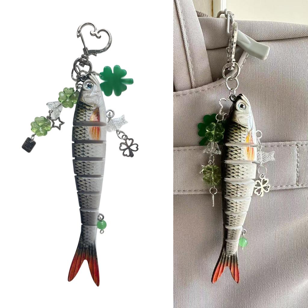Cute Fish Keychain Durable Alloy Resin Charm Lightweight Portable Accessory For Keys Bags Gift Idea