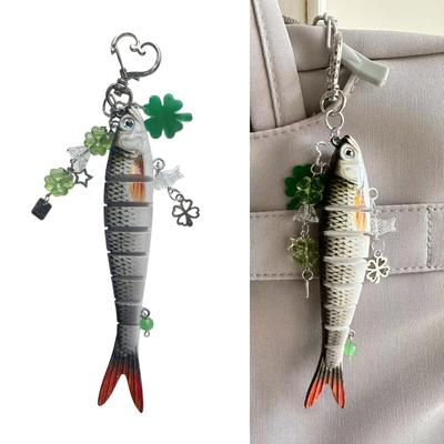 Cute Fish Keychain Durable Alloy Resin Charm Lightweight Portable Accessory For Keys Bags Gift Idea