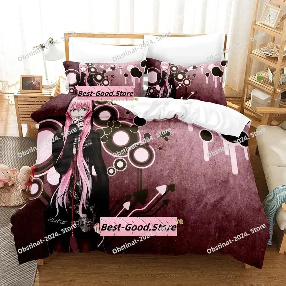 Anime Vocaloid Bedding Set Printed Bed Set With Pillowcase Bed Duvet Cover Soft Single Double Queen Super King Size Bedroom