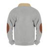 Men S Retro Spliced Half Zip Long Sleeve Sweatshirt