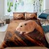 3D Hamster Cute Animals Comfortable Duvet Quilt Cover Pillowcase Bedding Set Children Bedroom Decoration Home Textile