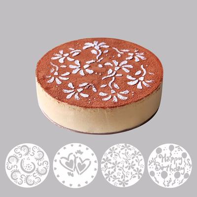 Stencil per torta in PVC Stampo per stampa di compleanno Decorazione per feste di matrimonio Accessori per utensili da cucina per pasticceria
