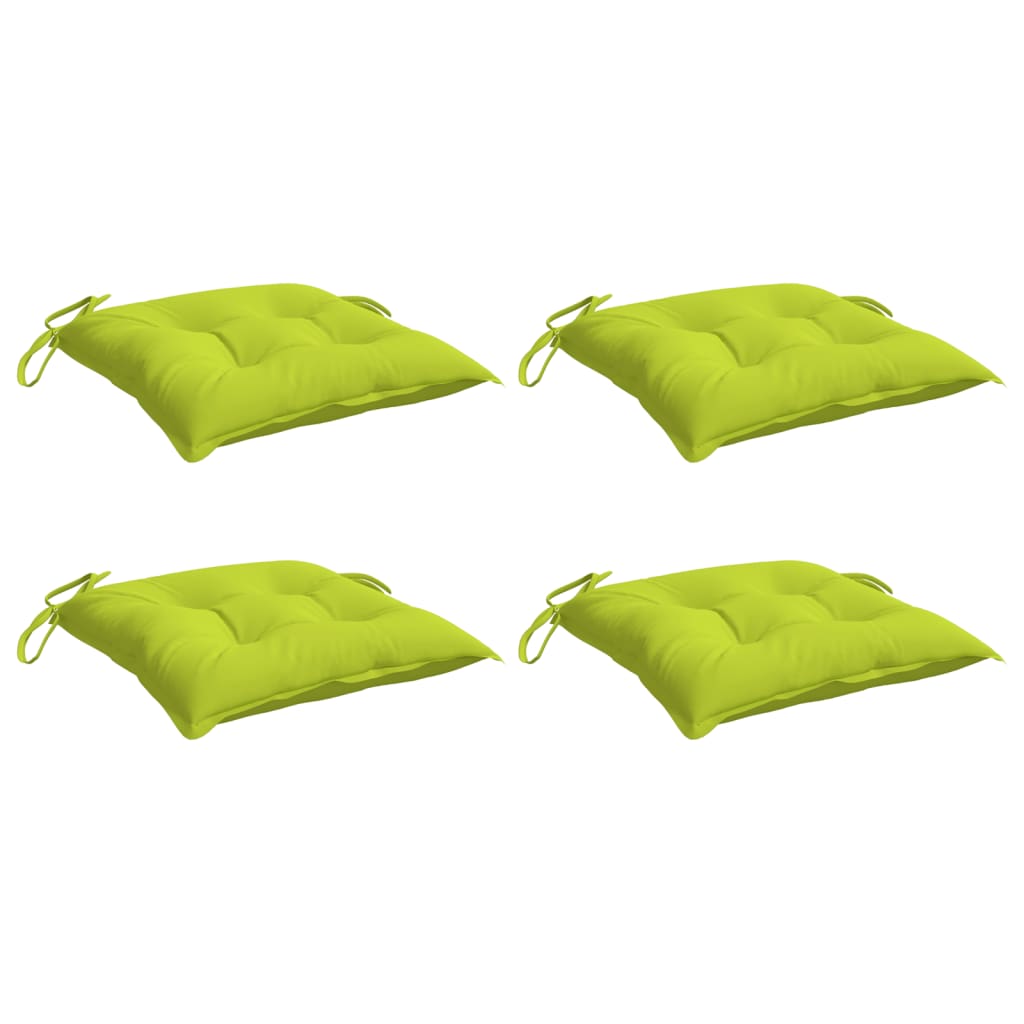 Chair Cushions 4 Pcs. Neon Green 40 X 40 X 7 Cm Oxford Fabric