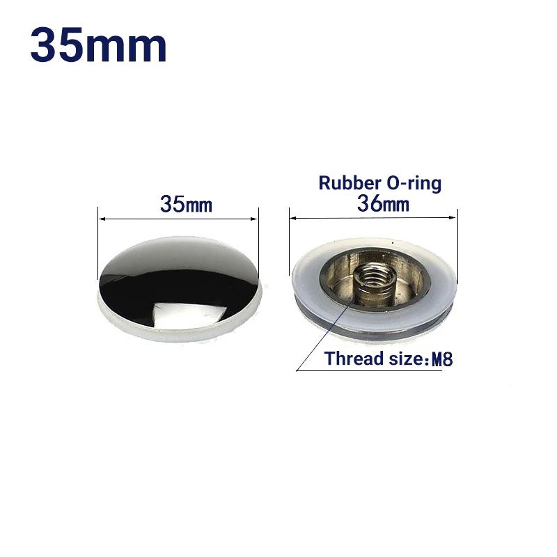 1PC Basin Waste Sink Plug, Silver Chrome, PopUp Cap, Click Clack Push Button, Replacement Part For Bathroom Sink Drain Stopper