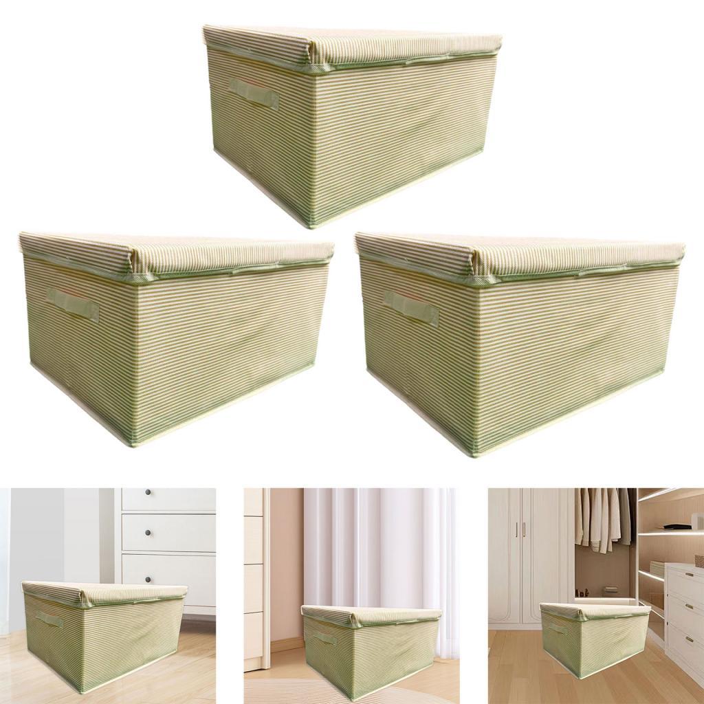 Clothes Storage Bin Closet Organizer with Lid with Handle Foldable Versatile