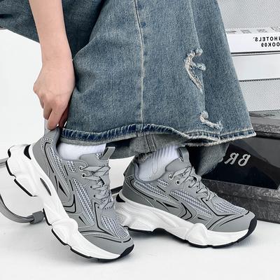 Thick-soled Height-increasing Dad Shoes Men Outdoor Running Sneakers Casual And Versatile Men's Shoes Breathable Running Shoes