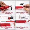 Durable 2.8mm Lead Woodworking Pencil Built-in Sharpener Deep Hole Carpenter Marking Pencil Construction Pencils Carpenter Work