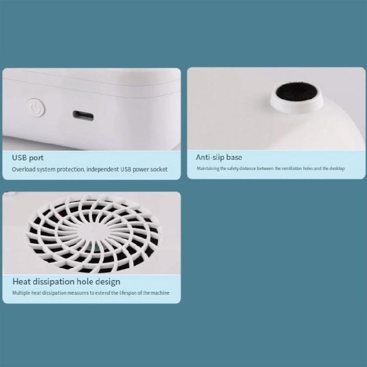 Advanced Mini Nail Dust Collector 4100RPM USB Power New Nail Cleaner for Professional Technicians