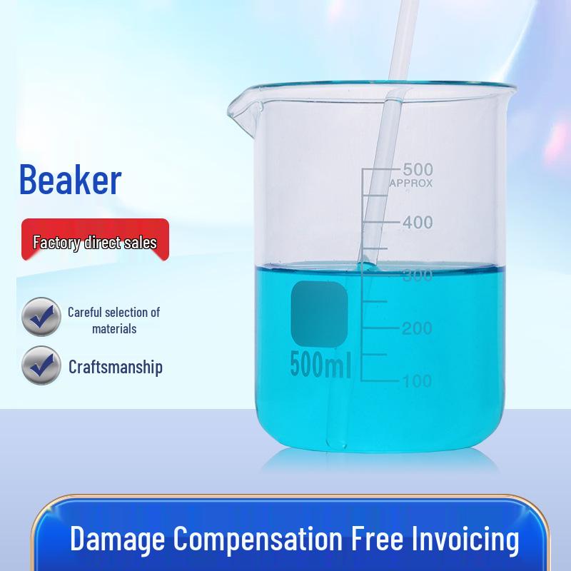 Tall/Low High Borosilicate Glass Beakers with Handle - 50ml to 3000ml Sizes Available Low Type Beaker 100ml