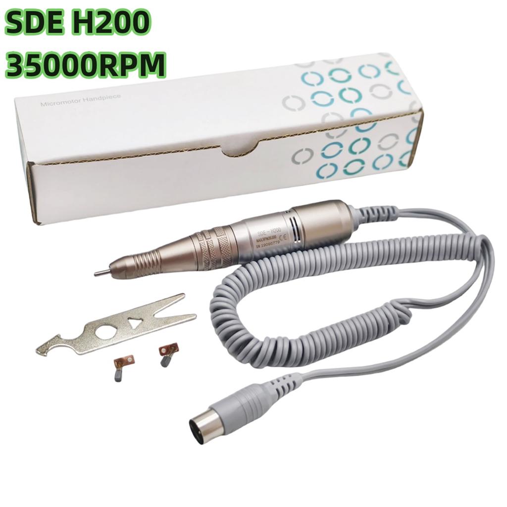 35000RPM Drill Pen SDE H200 Handpiece For All Marathon STRONG 210 Milling Cutters Electric Manicure Machine Handle Tools