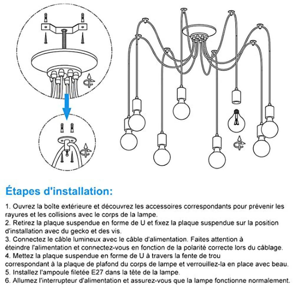 Spinnen-Pendelleuchte Mit 2 Köpfen — Industrie-Look, Höhenverstellbar, Für Wohnzimmer, Küche & Mehr
